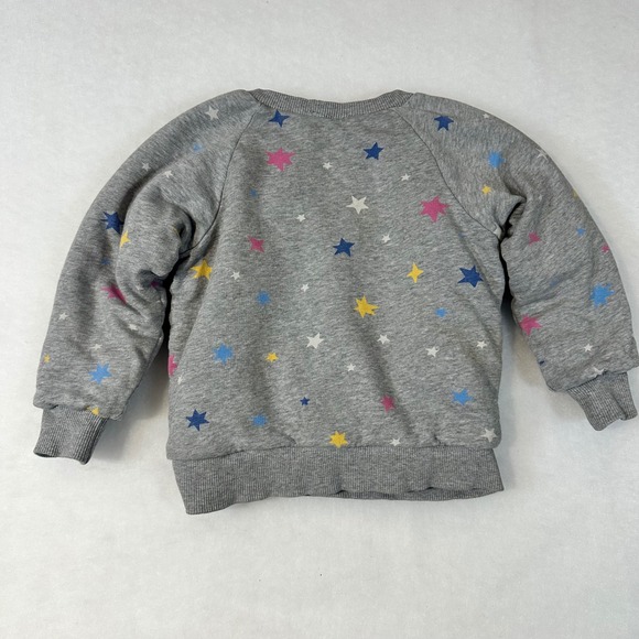 Hanna Andersson Kids Gray Sherpa Lined Star Sweatshirt 100cm US 4 FWH19 - Picture 5 of 5